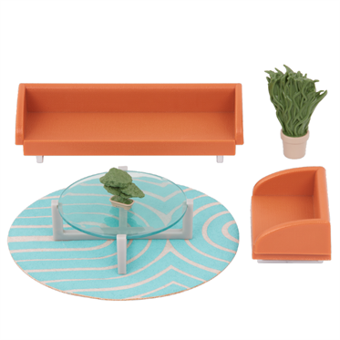 Lori Miguel Oyuncak Bebek ve Salon Seti - 15 cm