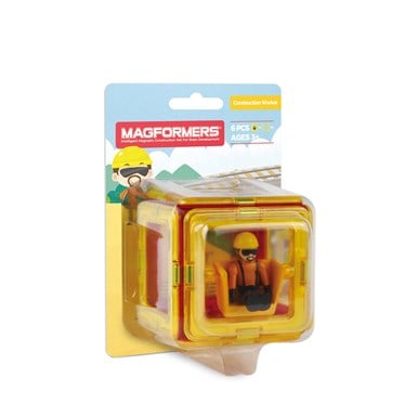 Magformers Mıknatıslı Mini Set - Construction Worker - 6 Parça