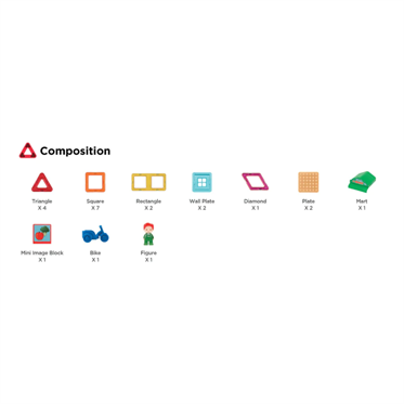 Magformers Mıknatıslı Town Set - Mart - 22 Parça