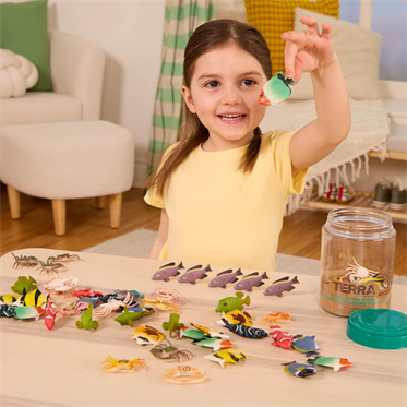Terra 60 Parça Tüp İçinde Küçük Oyun Seti - Tropikal Balıklar