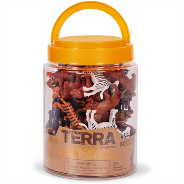 Terra 60 Parça Tüp İçinde Küçük Oyun Seti - Safari