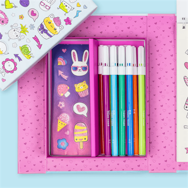 Tiger Tribe Çıkartmalı Boyama Seti - Little Cuties