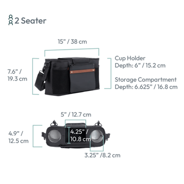 Wonderfold 2 Bardak Tutuculu Ebeveyn Konsolu - Bej