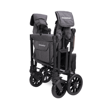 Wonderfold W4 Luxe Pro Dörtlü Bebek Arabası Vagonu - Kömür Grisi