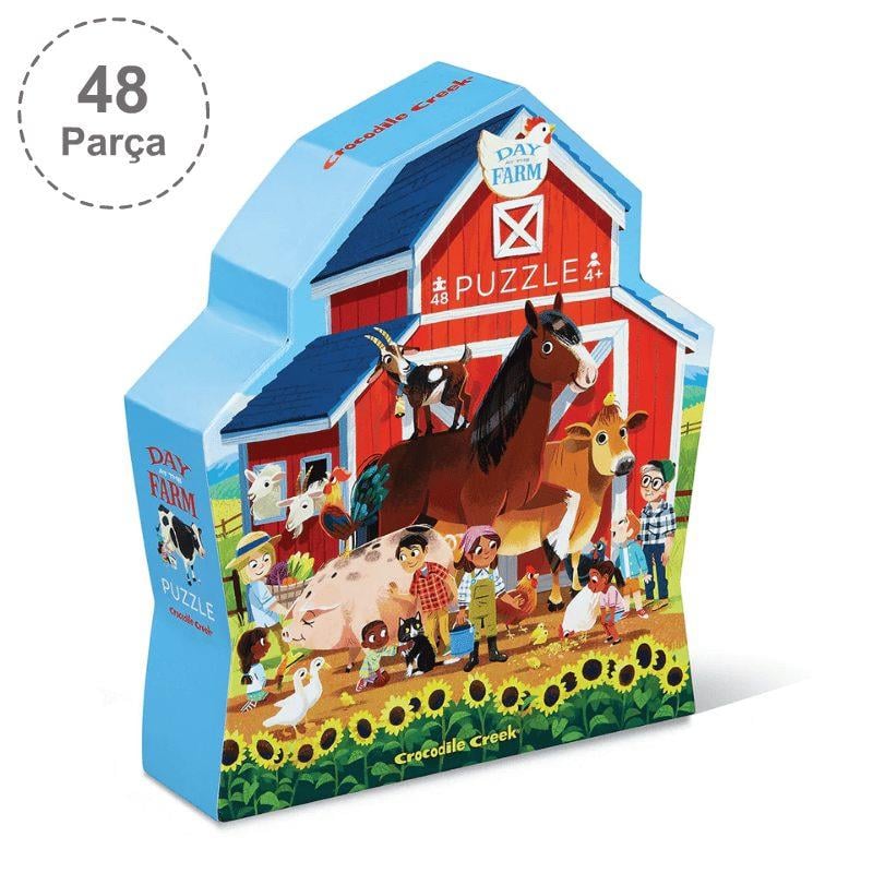 Crocodile Creek Dekoratif Puzzle - 48 Parça - Çiftlik | Isabel Abbey