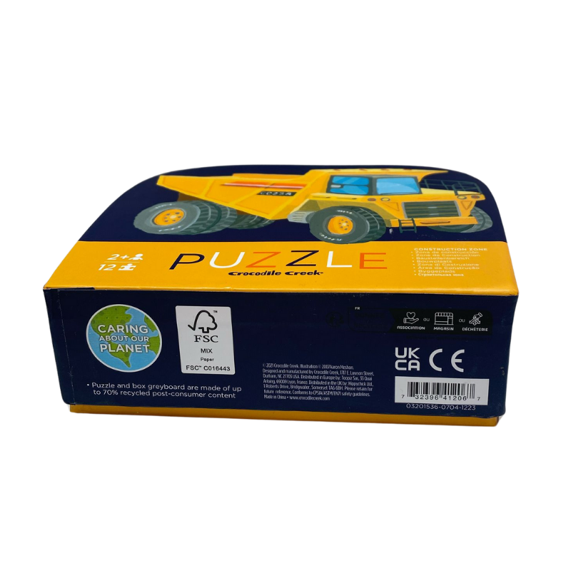 Crocodile Creek Mini Puzzle - 12 Parça - Construction Zone