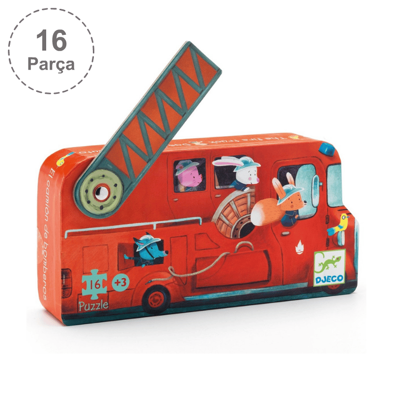 ジェイダ トイズ ★絶版品★4台セット（未開封品） Djeco Dekoratif Puzzle 16 Parça - The Fire Truck | Isabel Abbey