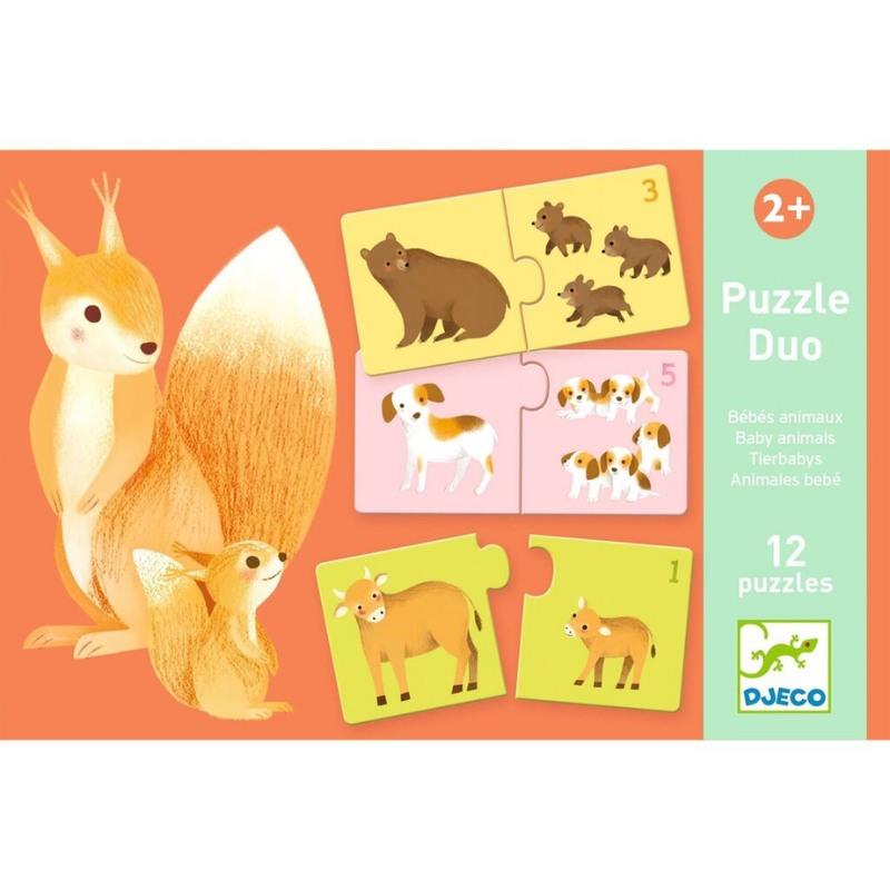 Djeco İkili Puzzle - Baby Animals | Isabel Abbey