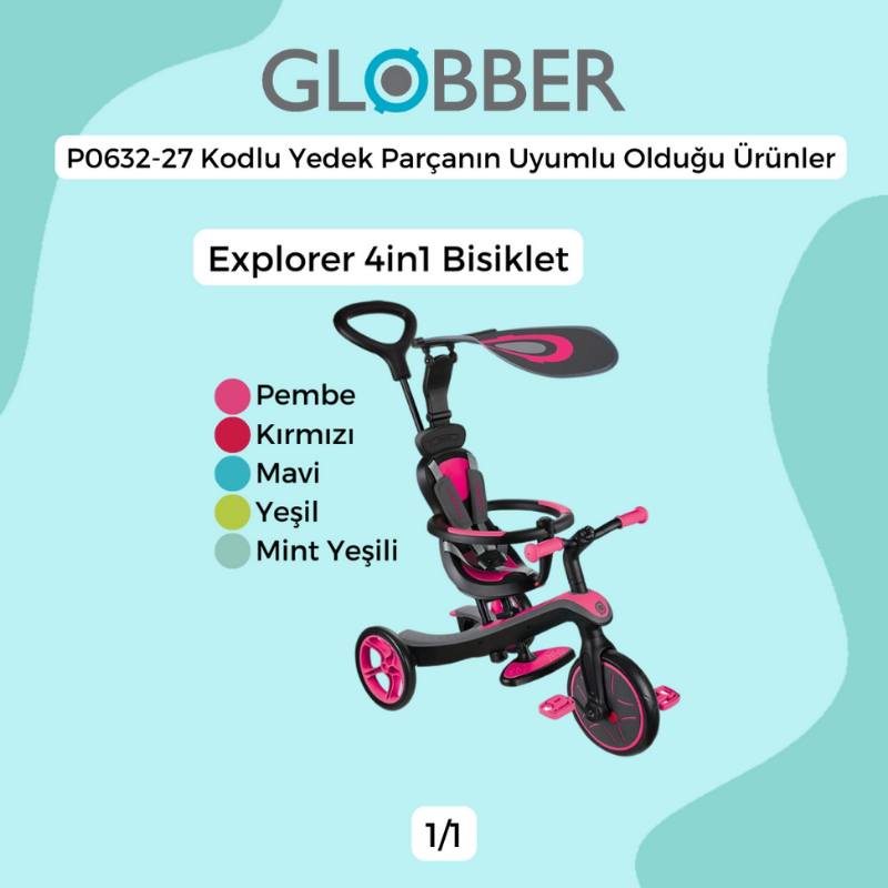 Globber 4in1 Explorer Bisiklet Sele Çubuğu | Isabel Abbey