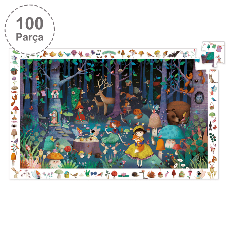 Djeco Klasik Puzzle 100 Parça - Enchanted Forest | Isabel Abbey