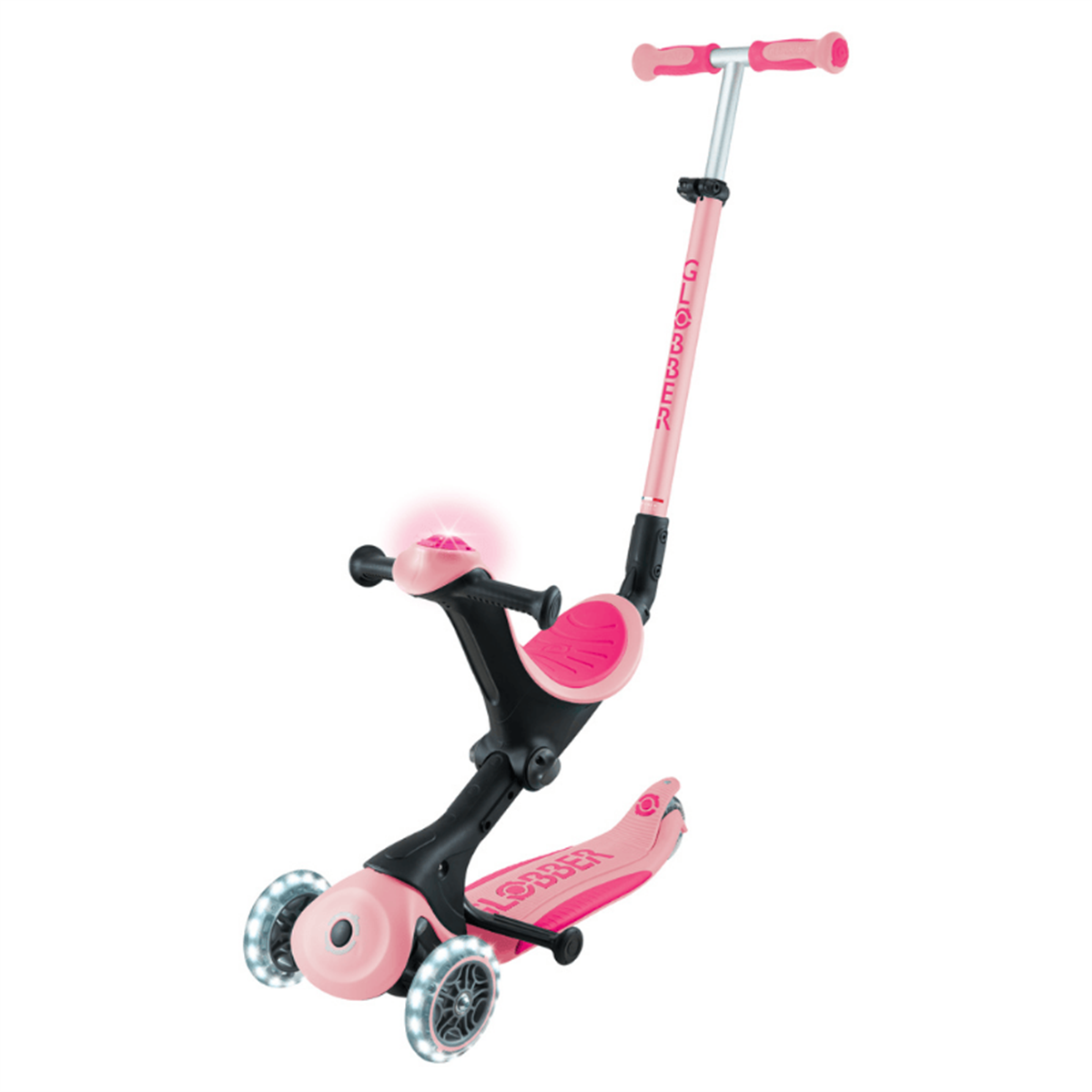 グロッバー GLOBBER GO·UP DELUXE ディープピンク Globber Go Up Deluxe Işıklı Scooter - Pastel Pembe | Isabel Abbey