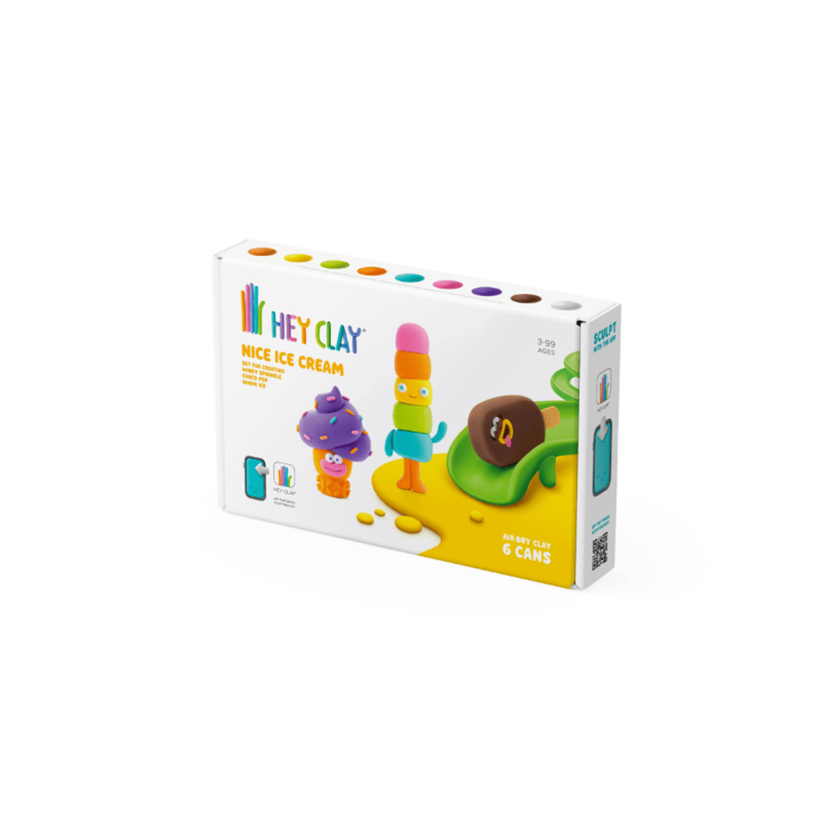 Hey Clay Yaratıcı Kil Seti - Windy Sprinkle, Warm Ice, Choco Pop