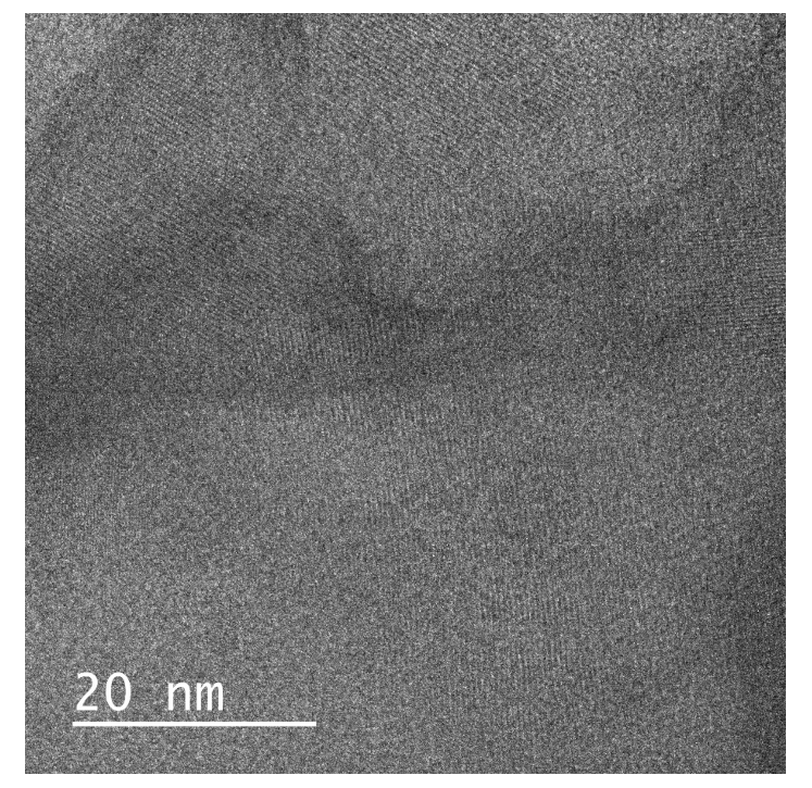 TEM image of free-standing borophene