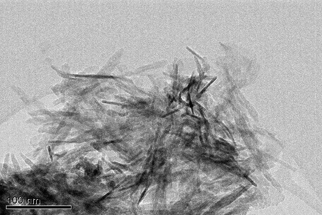 Bright-field TEM micrograph of HA nanoparticles