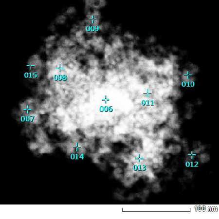 TEM image of MQDs-Bright Orange nanoparticle
