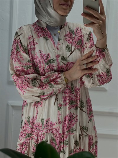 BAHAR ELBİSE PEMBE1