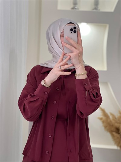 EFİL ELBİSE  BORDO