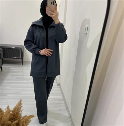 İNCİLİ SCUBA PANTOLONLU TAKIM