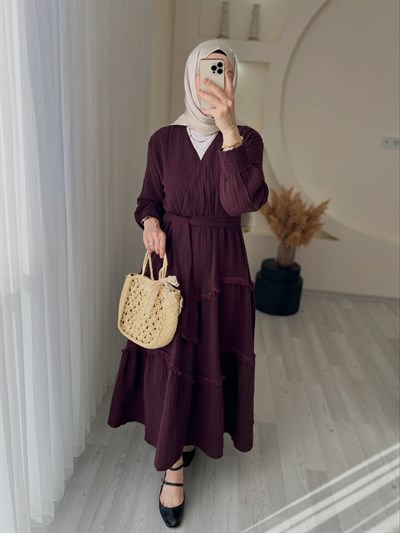 RÜYA ELBİSE BORDO