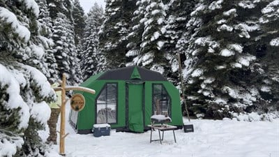 🟢 SKY Şişme Çadır 12.5 m² | 8-10 Kişilik | 5 Mevsim | Yeşil