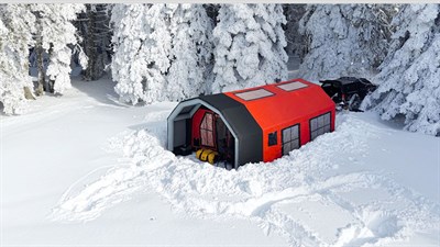 Arena Family Şişme Çadır | Kırmızı | 16.5 m² | 12-14 Kişilik | 5 Mevsim