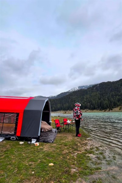 Arena Model Şişme Çadır | Sarı | 9.8 m² | 6-8 Kişilik | 5 Mevsim