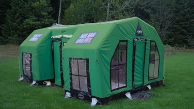 Uzay Kapsülü Şişme Çadır | Yeşil | 16 m² | 12-14 Kişilik | 4 Mevsim