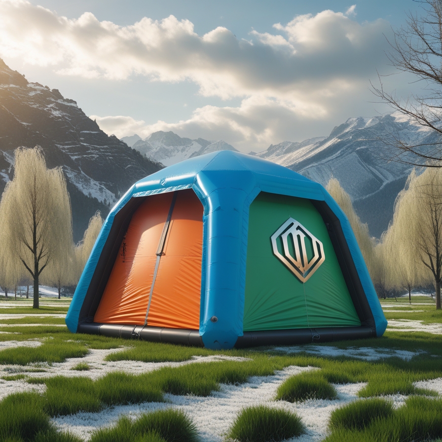 inflatable camping tent with stove