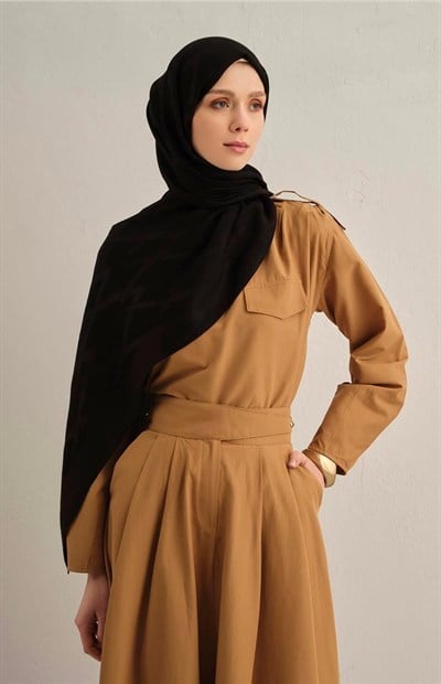 ARMINE LYOCELL ŞAL ÇİZGİ DESEN