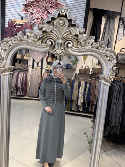 FİLE DETAYLI ELBİSE