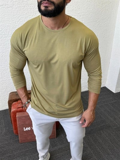 Çağla Yeşili Uzun Kol Mevsimlik Sweat