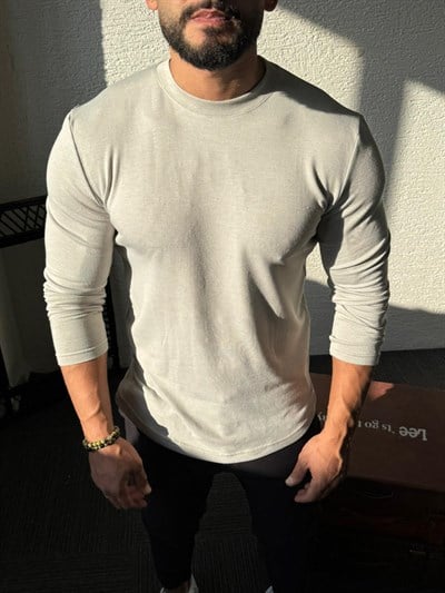 Gri Uzun Kol Sweat