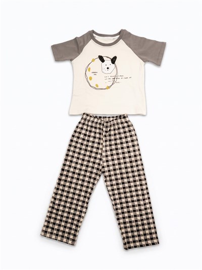 Erkek Çocuk Köpekli Pijama Takımı  