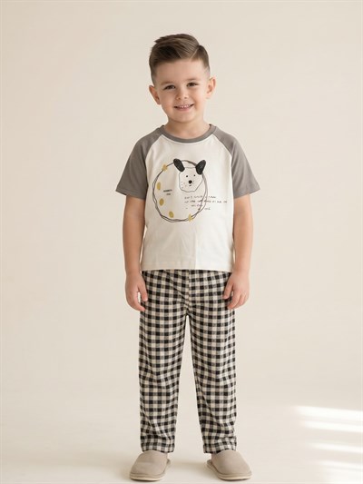 Erkek Çocuk Köpekli Pijama Takımı  
