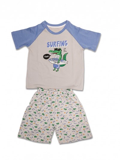 Erkek Çocuk Timsahlı Pijama Takımı 