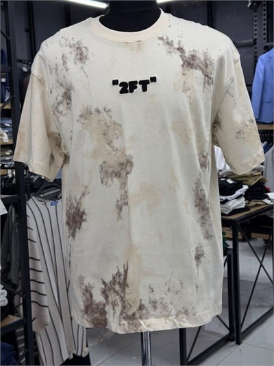 Erkek Batik Desenli Oversize Tişört