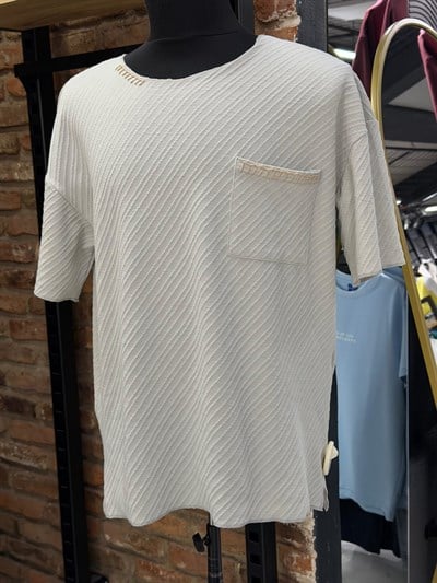 Halat Dikiş Detaylı Oversize Tişört