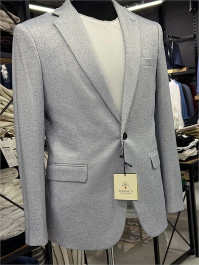 Kendinden Dokulu Slim Fit Blazer Ceket