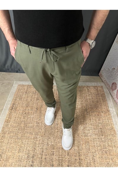 LİKRALI DAR PAÇA KUMAŞ PANTOLON