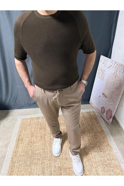 LİKRALI DAR PAÇA KUMAŞ PANTOLON