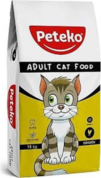PETEKO TAVUKLU KEDİ MAMASI 15 KG 