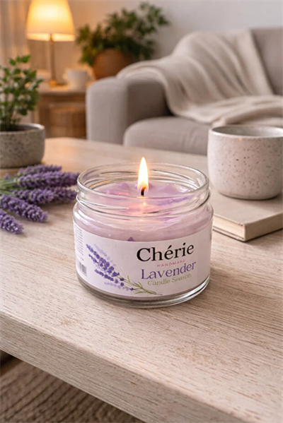 Mon Cherie Lavender Kokulu Kavanoz Mum Aromalı