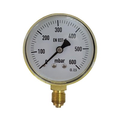 Doğalgaz Manometresi Ø63-600 mbar-1/4''