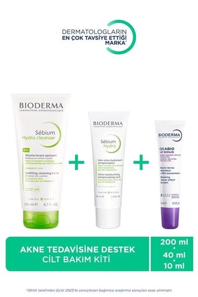 Bioderma Sebium İZOKİT+ Kurutucu Akne Tedavisine Destek Cilt Bakım Kiti (200-40-10ml)