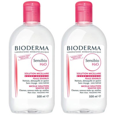 Bioderma Sensibio H2O Hassas Ciltler İçin Makyaj Temizleme Suyu 500 ML 2'li