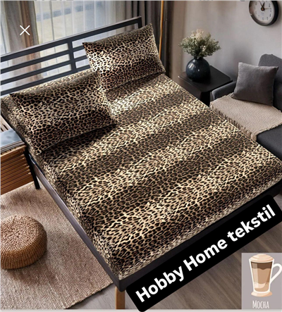 Lastik Kenarlı Battal Çarşaf Takımı-Leopar