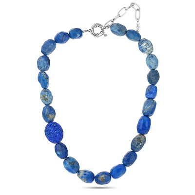 Lapis Blue Ball Necklace