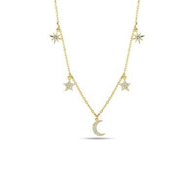 Mini Moon and Star Necklace