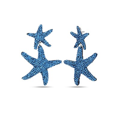 Royal Blue Sea Star Earrings