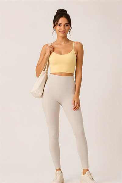 Lili Woman Kadın Aurafit Çift Askılı Sırt Detaylı Crop Büstiyer E.9044